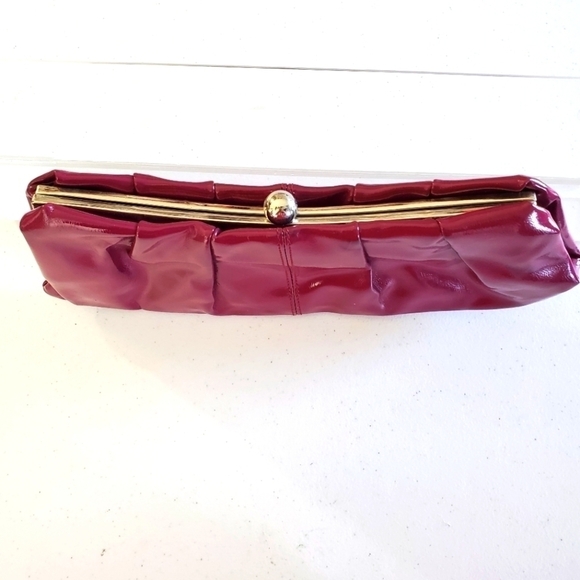Express Design Studio Purple Clutch Small Chain Strap Patent Leather Bag - Picture 12 of 12